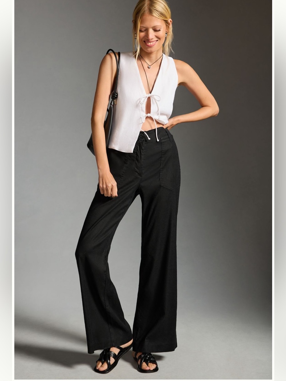 Anthropologie | The Naomi Wide-leg Flare Pants by Meave Size 4 U66